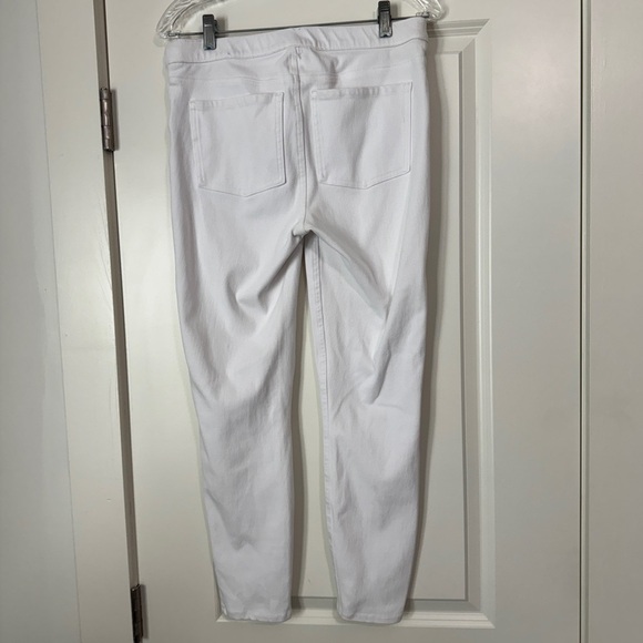 Spanx Large White Jean-ish Ankle Leggings Jeans ~ Slimming Comfort - Picture 2 of 8
